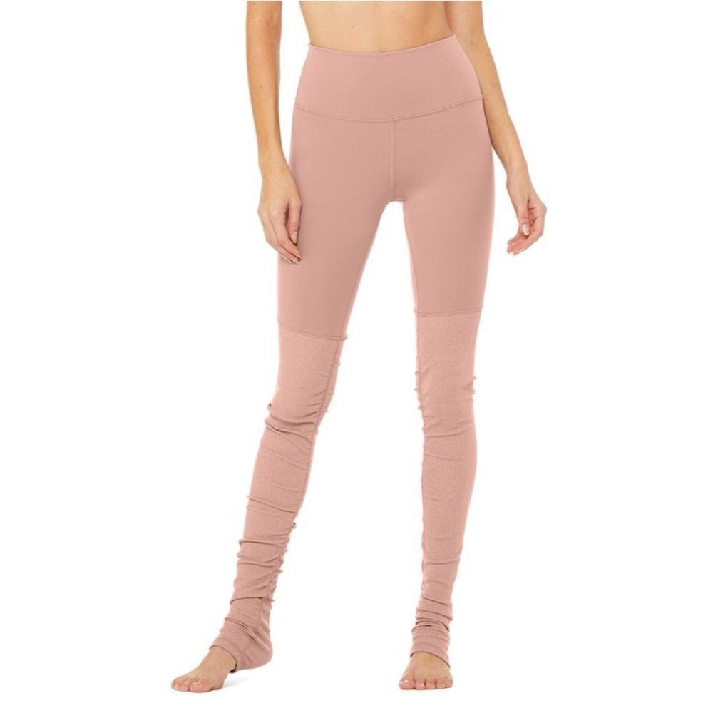 Alo Yoga High-Waist Goddess Legging in Rosewater / Rosewater Heather